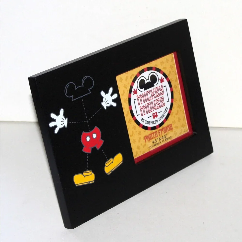 Disney Parks Photo Frame Mickey Mouse American Tradition black red table top